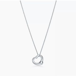 Tiffany & Co. Elsa Peretti Open Heart Pendant Necklace in Sterling Silver